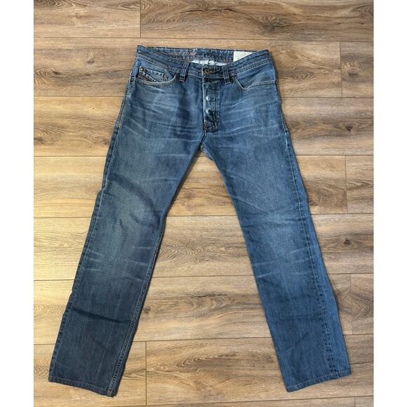 Men's Blue Straight Jeans - Picture 1 of 10